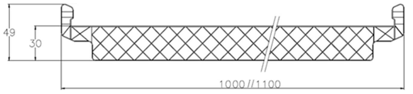 poligon perfil dimensiones